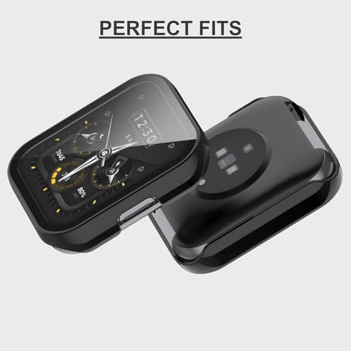 Image of Removable Screen Protector Watch Case Cover Compatible with Amazfit | Realme | Redmi Anti Scratch 360 Full Bumper Cover Shockproof Cases for Men and Women (Realme Watch 2 Pro (Blue))