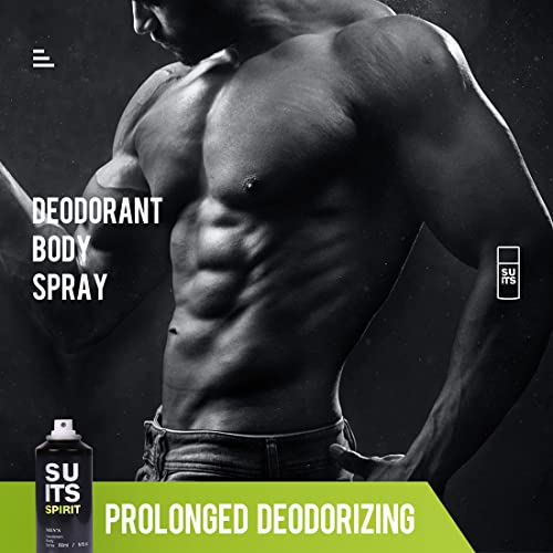 Image of MINISO Deodorant Body Spray Perfume With Long Lasting Smell for Men, 150ml - Suits Spirit