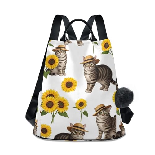 Sac à dos femme chats et tournesols pour exprimer votre passion au quotidien