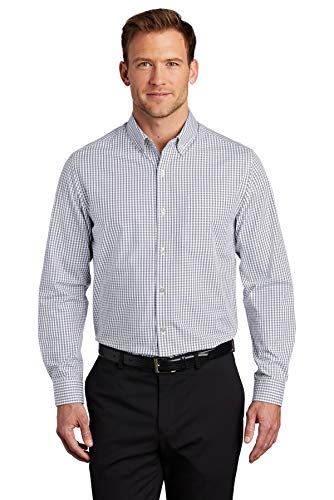 Port Authority Men's Broadcloth Gingham Easy Care Button-Down Shirt
