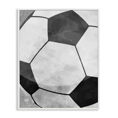 Ballon de football rebondissant cadre gris Stupell Industries 50x40 cm