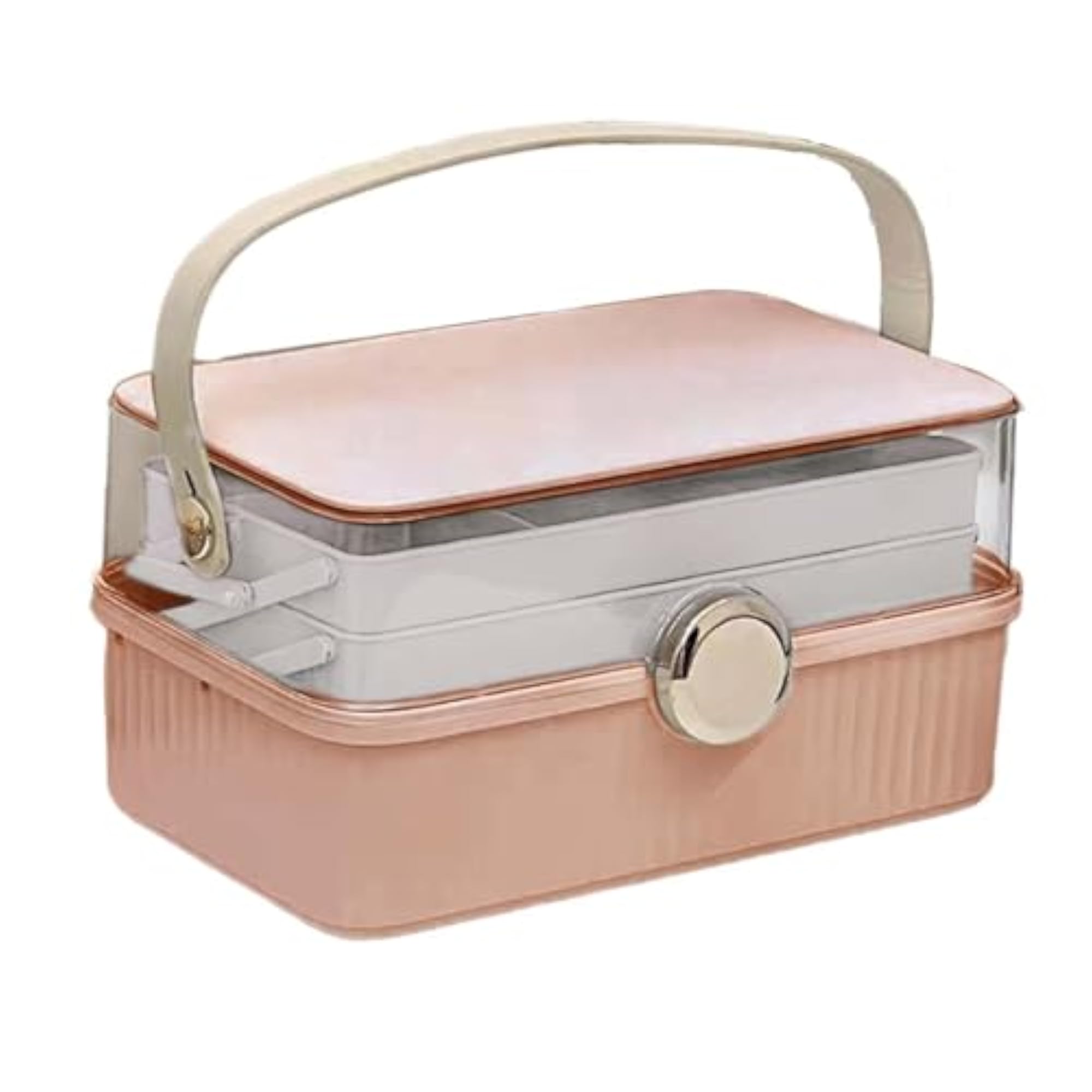 Portable Beauty Cosmetic Box for Jewelry and Makeup