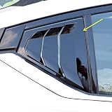 2X Sport Gloss Black Quarter Window Scoops Louvers For Nissan Altima 2019 2020 2021 2022 (Black)