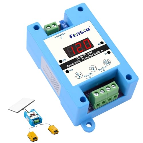 DC Automatic Transfer Switch 5–40V 13A,Seamless Failover Power Switch for Starlink Mini & Router, Dual Battery Auto Backup for RV Solar & CCTV, Prevent Reboot, Reverse & Overload Protection