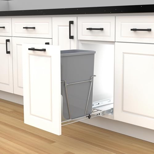 Caneca de basura para gabinete de cocina 35QT gris miniatura 6