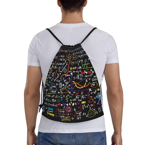 Math Formula Print Drawstring Bags,Gym Sport Sack Drawstring Bag Suitable for sport Swimming Travel.2