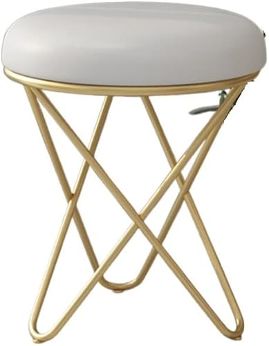 Footstool Makeup Stool, Iron Art Dressing Chair, Nordic Small Round Stool3-Pack