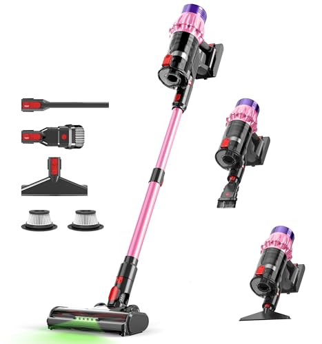 Image of Cordless Vacuum Cleaner, 650W 50KPA 70Mins, Upgraded Vacuum Cleaners for Home, Self-Standing Stick Vacuum with Anti-Tangle Brush, LED Touch Screen for Hardwood /Carpet /Pet Hair /Car