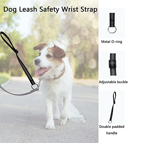 TEKCAM Hund Handgelenk Sicherheitsriemen Einstellbare Kurze Leine Hundeleine mit weich gepolstertem Griff für Walking Training Reflektierende Anti Dislodging Baby Kinderwagen Handgelenk Riemen