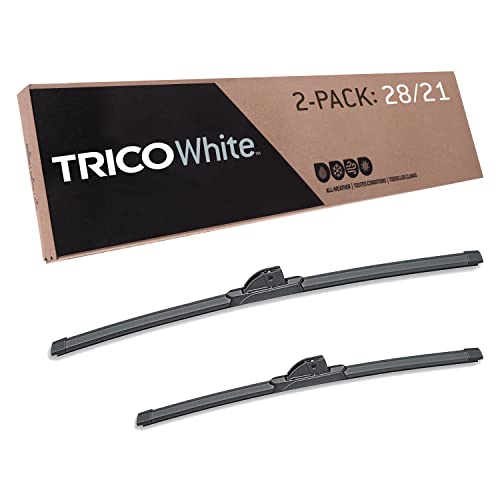 Image of TRICO White (35-2821) 28 & 21 Inch Pack of 2 Automotive Replacement Windshield Wiper Blades for My Car Extreme Weather Beam Blade for Select Vehicle Models