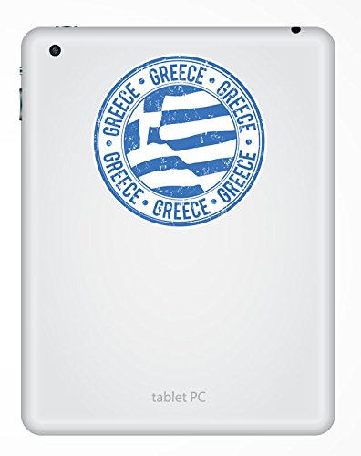 2 x 10cm Greece Vinyl Sticker iPad Laptop Flag Luggage Travel Car Bike Tag #5591 (10cm x 10cm)