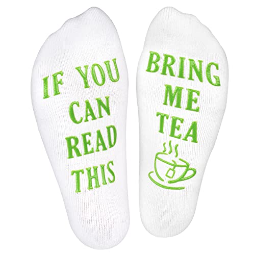 Haute Soiree Women's Novelty Socks - “If You Can Read This, Bring Me Some” - One Size Fits All (Tea)