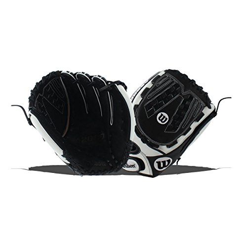WILSON A2000 V125 SuperSkin Fastpitch Glove, Black/White, 12.5
