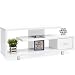 Best Choice Products Living Room Home Entertainment Media Console TV Stand Display w/ 3 Shelves, Sliding Drawer - White