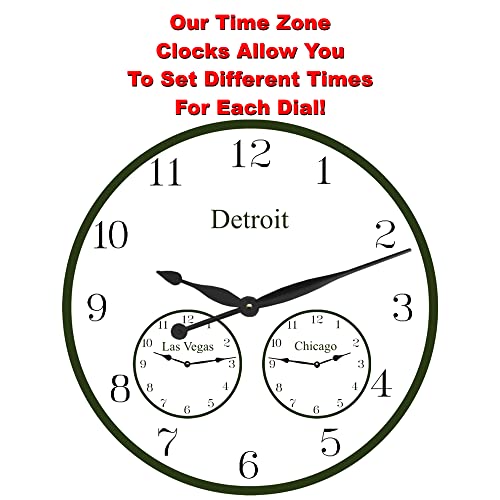 Multiple Time Zone Clock- 3 Time Zone Personalized Wall Clock #TOP2