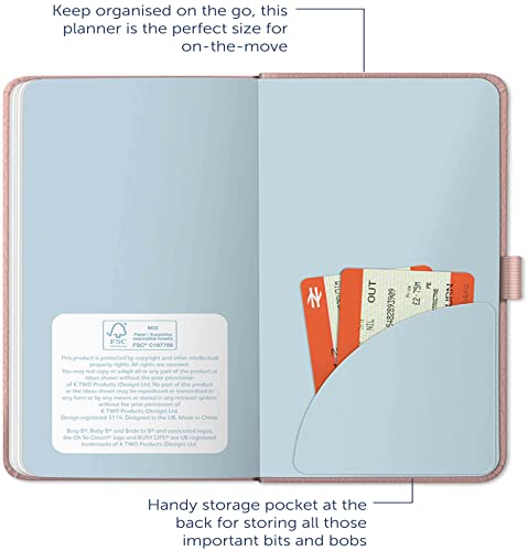 Busy-B-Slim-Diary-January-to-December-2023-Pink-Faux-Leather-Week-to-View-Planner-with-Notes