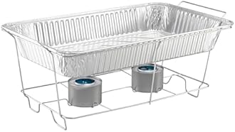 Tiger Chef Disposable Chafing Dishes for Buffet Set - Full-Size Disposable Wire Chafer Stand Kit - 30-Piece Catering Set for Parties Includes Chafer Pans Disposable Serving Utensils