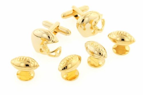 JJ Weston American Football Tuxedo Cufflinks and Shirt Studs. Made in The USA.