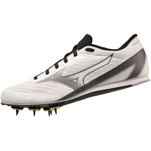 Mizuno Chaussures d'athlétisme Unisexes - Blanc/Noir/Gris foncé, 27 cm 2E