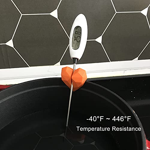 2Pcs Silicone Non-Scratch Pot Clip, Candy Thermometer Pot Clip For Candy Making, Hand-Free Holder To Measure Temperature Of Candy, Oil, Milk, Chocolate, Candle, Deep Fryer And Cooking Melting Pot #TOP4
