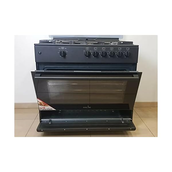 Gasline Gas Standherd mit Gasbackofen 90cm GAG90GOINB Schwarz Matt, 5 Flammig Sabaf-Brenner, Elektrische-Zündung und Vollzündsicherung Erdgas/LPG – Bild 7