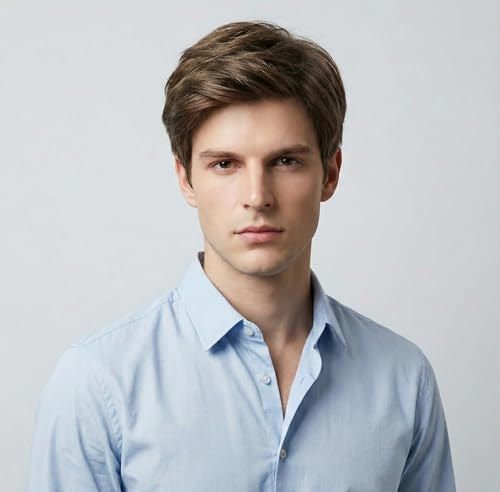 Perruque pour hommes marron idéale pour changer de style au quotidien