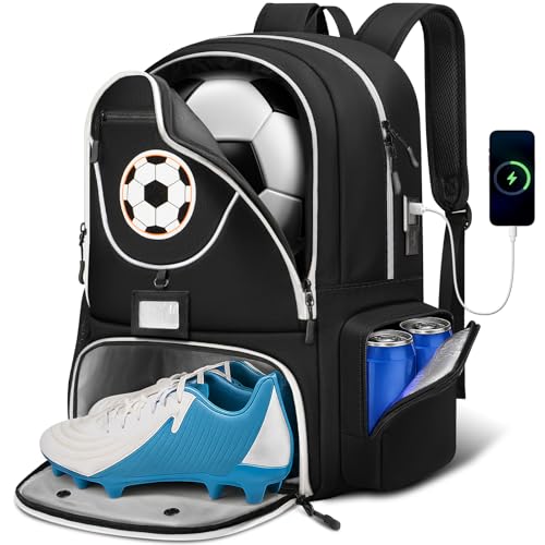 YOREPEK Soccer Backpack with USB Port