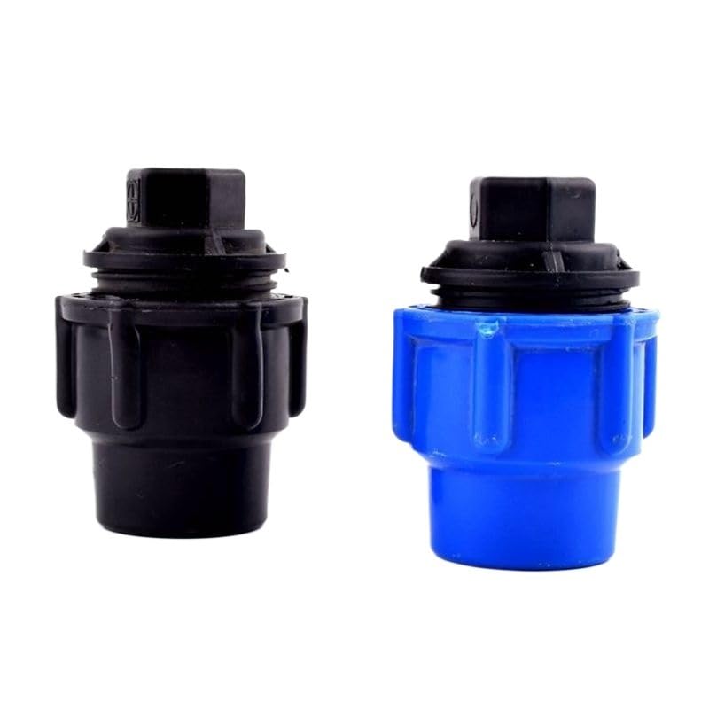 1 tubo redondo rápido de polietileno de 0.5 a 2 pulgadas, tapas de extremo de 20-63 mm, sistema de riego de jardín de granja, junta de tapón de extremo de tubo duro (azul, 40 mm)