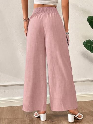 Image of Vogaan Trousers for Women | Women's Loose Fit Trousers | Women's High-Waisted Wide Leg Pant | Women Trousers Pants | Korean Trousers for Holiday