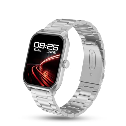 Image of PunnkFunnk NeoLux 1.96 inch HD Display Smartwatch for Men & Women 2025 with 110+ Sports Modes, Heart Rate, Sleep Monitor, IP68 Waterproof, Answer /Make Calls for Android & iOS(Metal Grey)
