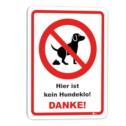 Verbotsschild „ACHTUNG! Hier Ist Kein Hundeklo!“ – 2 Stück, 30x20 Cm, PVC 1 Mm Stark, Mit Bohrlöchern