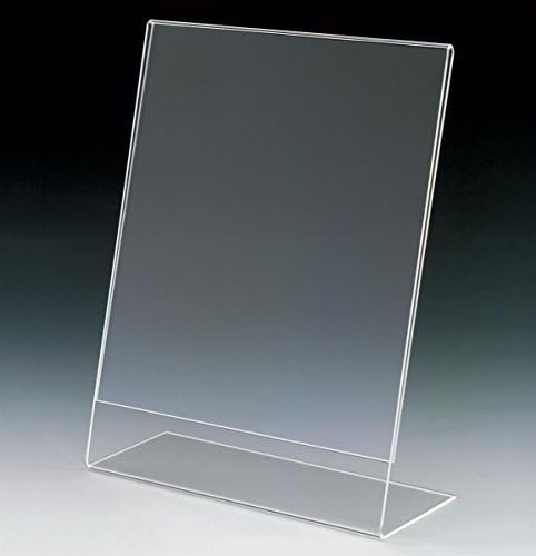Sign Frame 8”w x 10”h x 3”d Clear Acrylic Economy Photo Holder Holds 8”w x 10”h Images – Sold in Case Packs of 25 – Cheap Picture Display Has 0.080” Thick Lucite Exterior