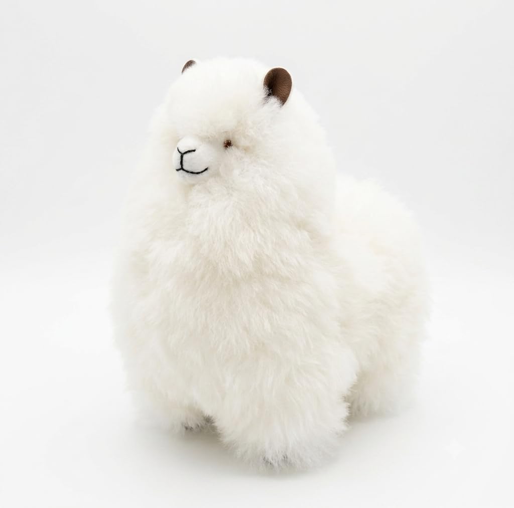 Amazon | 【ALPACA WHITE 22cm】アルパカぬいぐるみ置き物 アルパカ毛