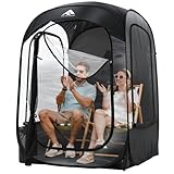 Sports Tent Pop Up Shelter: Flycoop Weather Sports Pod for 1-2 Person Shelter in Winter Portable Camping Pop up Tents Outdoor Cold Weather Screen Bubble House Pod Shade (Black,M)