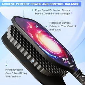 Miniatura 4 de Pickleball Paddles Set of 2 - USAPA Approved Fiberglass Pickleball Paddles Set with 2 with SRT Pro Polymer Honeycomb Core, 4 High-Performance