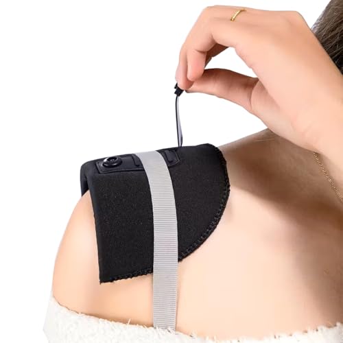 LUNNTE Foam Shoulder Pads for Womens Clothing with Buckle, Sponge Covered Set-in Shoulder Pad Shoulder Enhancer Women Blazer Suit Coat Jacket Clothes Sewing Accessories Reusable Black, 1 Pair