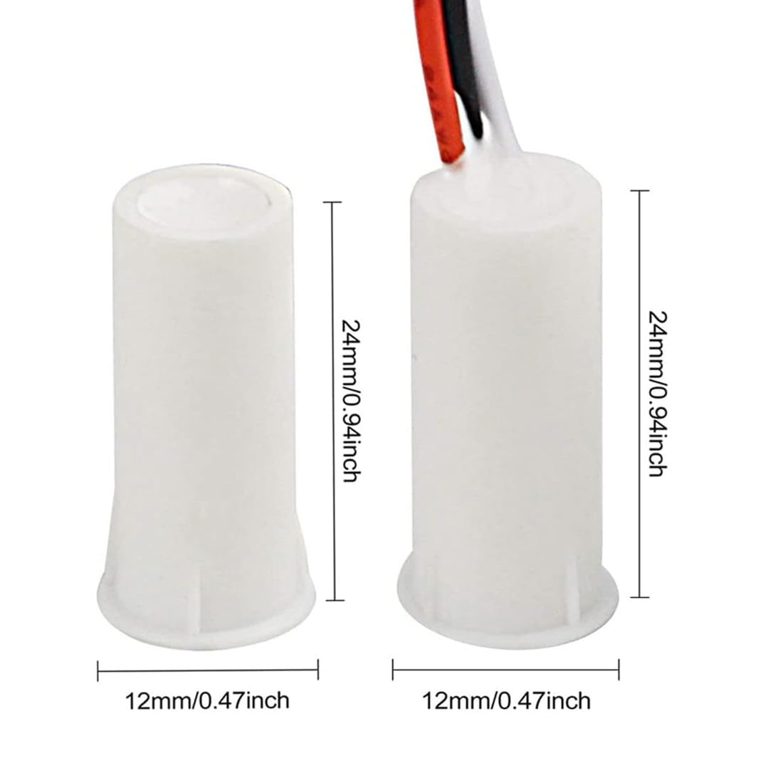 4 Sets Magnetischer Reed-Schalter RC-35 NC/NO Versenkte verdrahtete Tür Fenster Alarm, Magneti Türschalter, Kontaktsensor, für Haussicherheit und Einbruchalarm
