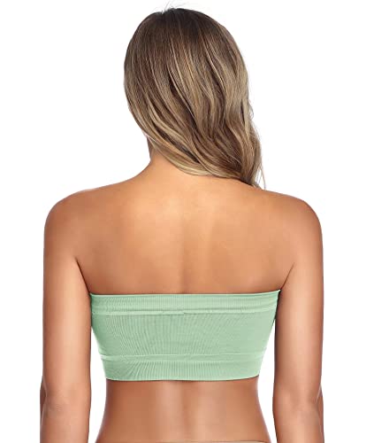 Image of Strapless Comfort Wireless Bra with Slip Silicone Bandeau Bralette Tube Top