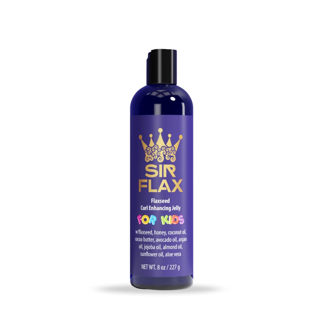 Flaxseed Curl Enhancing Jelly (Kids) for kids' curls & coils, curl defining gel, anti-frizz, curl moisturizing, light hold, natural, organic