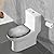 Elongated Toilet Seat Wall Black and White Resin Toilet Seat with Quietly Close Quick Release Hinges Decorative Toilet Seat with Cover Easy to Clean and Install