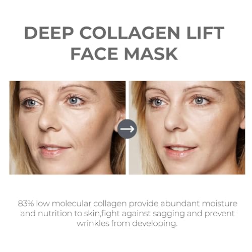 TREGLOW Collagen Overnight Face Mask For Korean Glass Skin| Hydrogel Mask For Deep Hydration, Pore Minimizing, Pigmentation & Anti-Aging/Face Rejuvenating Instant Glow/Brightening Facial Mask,1 Count