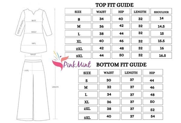 Image of Pinkmint Women's Pure Cotton Co Ord Set l Kurta Sets for Women |Kurta Sets| Printed Kurta with Pant l Stylish Pocket & 3 /4 Sleeve Women Co-ord Set (Avaiable in Plus size)
