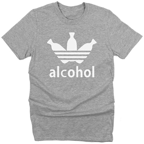 GP-Tees Alcohol Novelty Funny Premium Quality Modern Fit T-Shirt Top for Men (Grey - Medium) Cover