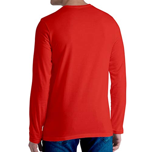 Image of Pooplu Men's Regular Fit Plain 100% Cotton V Neck Full Sleeves Multicolour Pootlu T Shirt. Casual, Trendy, Stylish Tshirts and Tees