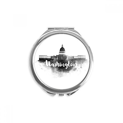 Miroir de poche Washington format rond de 6,6 cm pour retouches maquillage nomade