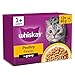 Price comparison product image WHISKAS Adult Wet Cat Food in Gravy 12x85g Poultry Feasts (Pack of 4)