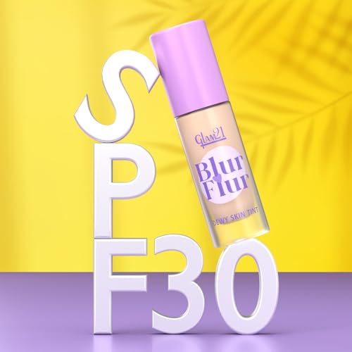 Image of Glam21 Blur Flur Dewy Skin Tint Foundation |Luminous Finish, Lightweight, Waterproof & SPF30 |Featherlight & Buildable | Infused with Hyaluronic Acid, Niacinamide & Vitamin C | 30gm,Rose Ivory-02