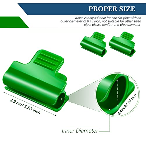 Patelai 40 Pieces Greenhouse Clamps Film Row Cover Netting Tunnel Hoop Clip Frame Shading Net Rod Clip Greenhouse Film Clamps for Season Plant Extension Support (40 pieces,10 mm)