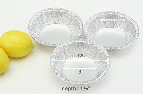 5" Disposable Pot Pie/Pie Pans/Individual Dessert Pans With Clear Clamshell Containers- Quantity Pack Options (250) #TOP3