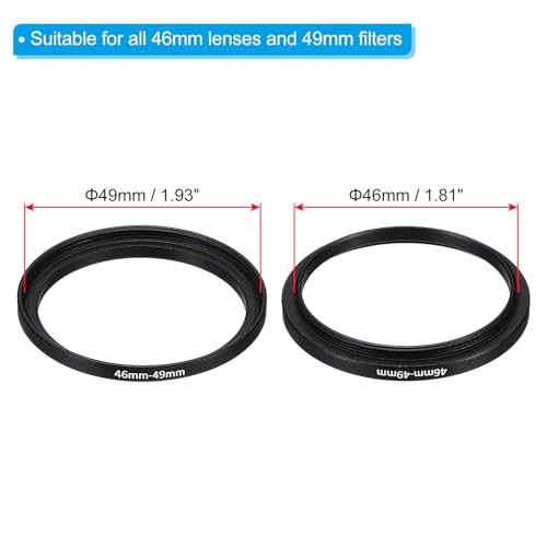 PATIKIL 46mm-49mm Metal Step Up Ring with Cleaning Cloth - Image 2